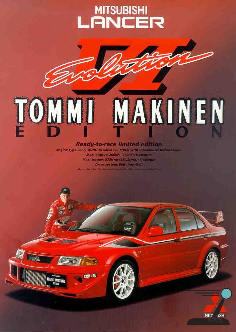 Mitsubishi TOMMI フルオプション　カーボデンシャシーボデイ未走行 Mitsubishi Evolution 6 1/2 Tommi Mäkinen Edition -